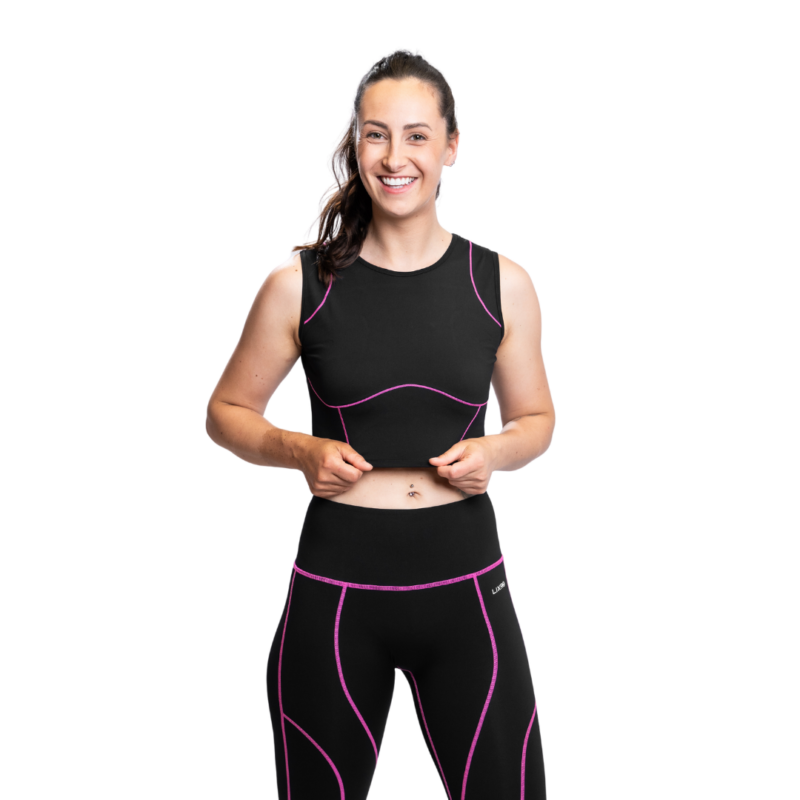 LIXRO Crop Top Carmine Rose